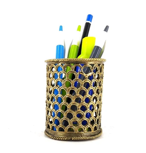 New Arrival Brass <b>Pen</b> Holder Crafts <b>Pen</b> Jar Holder Top Price Office Desk and School Accessories Brass <b>Pens</b> and Pencil <b>Gift</b> - Product Image 2