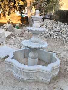 Fuente Decorativa de Exterior de Diseño Moderno, Tallada a Mano en Mármol Natural Sólido de Lujo - Product Image 2