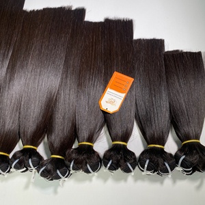 ผมมนุษย์เกรด100% ผมตรงที่มีความยาว12A 12 14นิ้วสีดำธรรมชาติพร้อมส่ง - Product Image 1