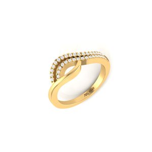 Bague en argent sterling plaqué or avec zircon ovale, design unisexe tendance, micro-incrustation, idéale pour anniversaire ou mariage - Product Image 1