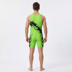 Combinaison de lutte unisexe personnalisée pour adultes, 100% polyester extensible, une pièce, noir avec bordure blanche, vêtements de sport de combat - Product Image 4