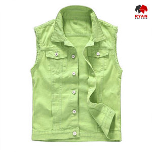 Chaleco Vaquero Unisex sin Mangas de Diseño Ecológico y Moderno de Ryan Pro Gear con Logotipo Personalizado y Patrón Sólido - Product Image 5
