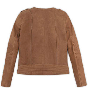 แจ็คเก็ตหนังแกะพิมพ์ลายคุณภาพสูง น้ำหนักเบา สำหรับผู้หญิง ระบายอากาศได้ดี หนังแท้ 100% ปักลายถัก - Product Image 2