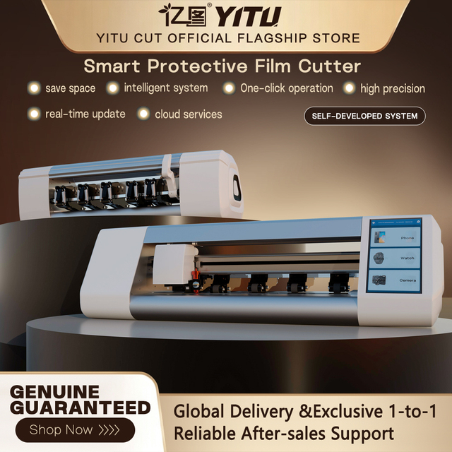 High Precision Smart Screen Protector Cutting Machine YITU CS310 PRO All Mobile Models 0.084mm Accuracy Automatic Film Contour