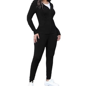 Survêtement d'hiver pour filles de haute qualité, imprimé, extensible, à manches longues, à capuche, respirant, léger, 100% coton, vêtements de sport - Product Image 5