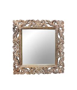 Square Wooden Decorative Wall <b>Mirror</b> Shabby Chic Handmade Frame 6mm Thickness Home Use - Product Image 2