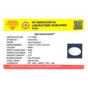 Loose Natural Opal 4.05 Carat Certified Wholesale Crystal - Product Image 4