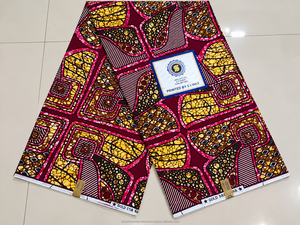 Navy Green Luxury African <b>Wax</b> Print Ankara Fabric Geometric Patchwork Pattern for Women Dressmaking - Product Image 3