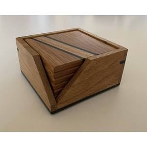 Modern Eco-Friendly Resin Wooden Coasters Mats & <b>Pads</b> for Contemporary Homes - Product Image 2