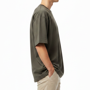 Camiseta Extra Grande OEM para Hombre, Camisetas de Algodón Orgánico para Hombre, Camiseta de Manga Corta, Camiseta Informal Holgada de Verano para Hombre - Product Image 5