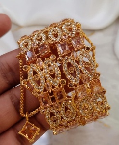 Low Prices Custom Colors <b>Indian</b> Wedding Engagement Party Jewelry Women Antique Handmade Gold Plated Bangles Fashion Jewelery - Product Image 4