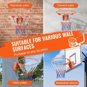 Heavy Duty Q235 basket Flex Rim Goal 18 \ "interno/esterno canestro da basket a parete rete di ricambio per bambini adulti - Product Image 6