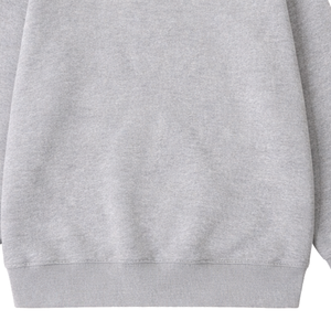 Knitted Crewneck Sweatshirt Grey Heavyweight Soft Knit Long Sleeve Casual Streetwear Pullover Comfortable Top - Product Image 5