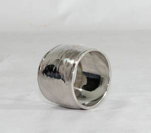 Anneaux de serviette décoratifs en forme ronde, plaqués argent, avec design perlé, pour la table à manger, accessoires de fête - Product Image 6