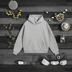 Sweat à capuche décontracté pour homme PIHA SPORTS, en molleton double face, couleur unie, chaud, coupe-vent, respirant, écologique, élégant, avec fermeture éclair - Product Image 1