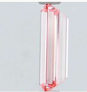 Diamant rose de laboratoire taille baguette longue, rose intense fantaisie, pierre brute à taille étagée pour pendentifs personnalisés et bijoux de luxe - Product Image 4