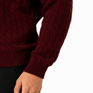 Pull en acrylique pour homme, col rond, tricoté, fournisseur de vêtements en acrylique pour homme, pull en acrylique col en V, fabricant en gros de vêtements tricotés pour homme - Product Image 4