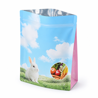 Sachets personnalisés en aluminium imprimé avec fermeture éclair refermable pour aliments pour animaux de compagnie (chats, chiens, cochons d'Inde, lapins)