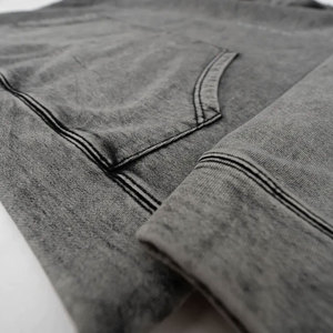 Sudadera con Capucha Gris para Hombre, 100% Algodón, Felpa Francesa, Corte Regular, Informal, con Bolsillo, Ropa Urbana de Otoño - Product Image 6