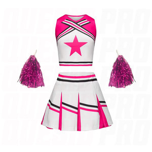 Wholesale Cheerleading Uniforms for Girls Lightweight Custom Color Spandex and <b>Polyester</b> Fabric Breathable Stretch Comfortable - Product Image 4
