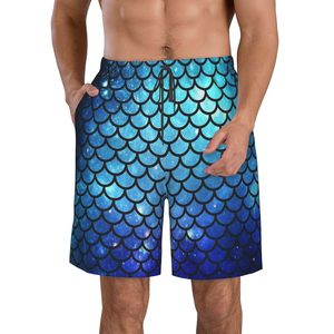 Shorts de bain respirants à séchage rapide pour hommes, imprimés par transfert thermique, 100 % polyester, avec cordon de serrage, pour le basketball - Product Image 1