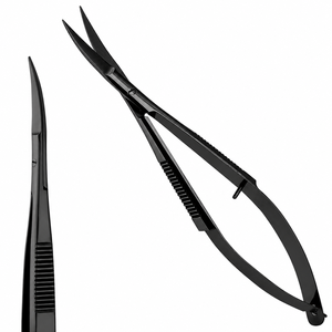 Ciseaux courbes de 5 pouces en acier inoxydable pour la précision, la mise en forme et la coupe des sourcils et des cils, idéal pour la broderie et les travaux de précision. - Product Image 4
