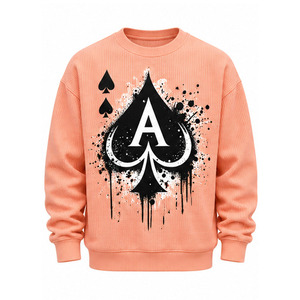 Men's Waffle Knit Sweatshirt <b>Thermal</b> Crewneck Pullover Long Sleeve Warm Casual Winter Streetwear Custom Wholesale Clothing <b>Top</b> - Product Image 1