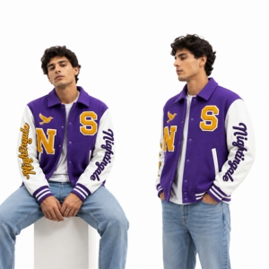 Chaquetas Universitarias Varsity al por Mayor, Chaquetas Varsity Personalizadas con Logotipo, Chaquetas de Béisbol Casuales de Manga Larga para Hombre - Product Image 6