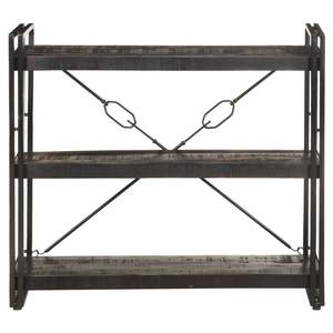 Librería de 3 niveles de madera maciza de mango, 35.4"x11.8"x31.5", color negro - Product Image 2