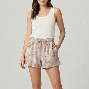 Shorts Deportivos Sublimados para Mujer, con Cintura Ajustable con Cordón, Largo Medio, Casuales, Sublimación, 100% Poliéster Transpirable - Product Image 1
