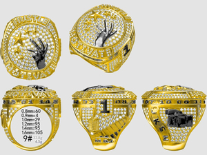 ZAWO HOUSE <b>Custom</b> Made Luxury Micro Pave Freshwater Pearl Hip Hop Iced VVS1 Moissanite Diamonds 925 Sterling Silver <b>Rings</b> - Product Image 4