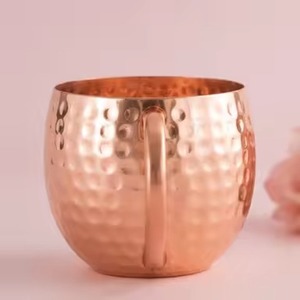 Pure Copper Moscow Mule <b>Large</b> Measure <b>Mug</b> & Hammered Finished for Metal Drinking <b>Mug</b> - Product Image 1