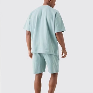 Conjunto de Shorts Casuales de Verano para Hombre, Camiseta de Manga Corta, Shorts, Conjunto Deportivo Sólido, Ropa para Hombre, Conjunto de 2 Piezas - Product Image 2