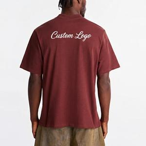 T-shirts en coton biologique épais 100 % pour hommes, à manches courtes, unis, promotionnels et abordables - Product Image 2