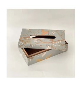 Porte-mouchoirs en bois émaillé de style vintage, design durable et élégant, artisanat moderne, idéal pour la voiture, le bureau ou la maison. - Product Image 2