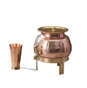 Elegant <b>Copper</b> Water Dispenser Drinking Water Storage Container with Tap Perfect for Kitchen Dining <b>Table</b> and Hospitality Use - Product Image 3