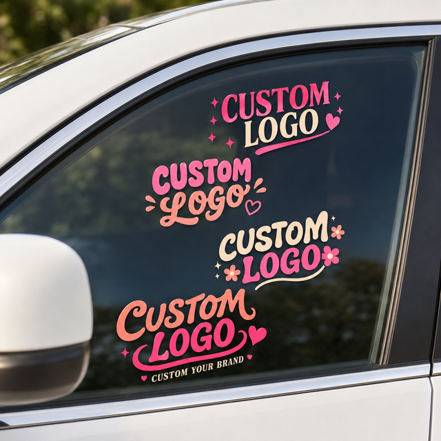 Custom Cute Retro Lettering Die Cut Car Window Decals Custom Logo UV Resistant Vinyl Stickers for Vehicle Branding
