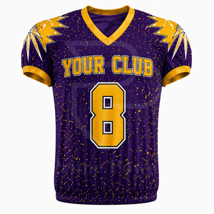 Nuevo Conjunto de Uniforme de Fútbol Personalizado Estilo Americano, Jersey y Pantalones 100% Poliéster con Estampado Sublimado, Cintura Elástica, Ligero - Product Image 2
