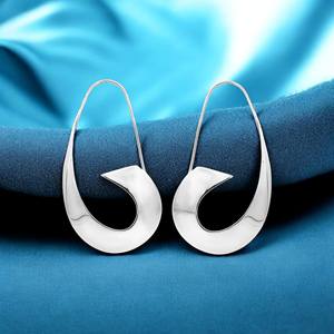 Modernos Pendientes de Aro en Forma de Lágrima, Plata de Ley 925, Regalo de Aniversario de Bodas, Pendientes Colgantes de Media Luna - Product Image 5