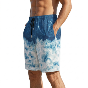 High Quality Sporty Canvas Plaid Elastic Waist <b>Mens</b> Swim <b>Trunks</b> Quick-Dry Eco-Friendly Breathable Fitness Beachwear Board Shorts - Product Image 3