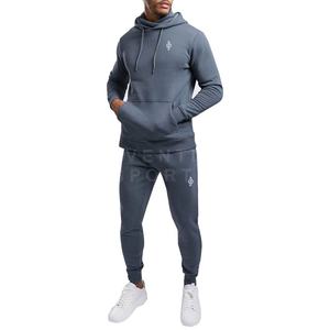 Wholesale Custom High Quality Men's Two-Piece Cotton <b>Hoodies</b> Tracksuit Eco-Friendly Plus Size for Winter - Product Image 1