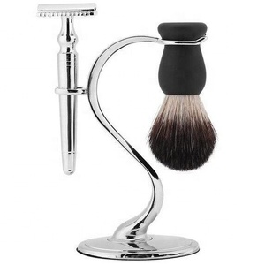 Support de brosse à raser en acier inoxydable professionnel de qualité supérieure pour hommes avec porte-rasoir pour salon, maison ou voyage par Life Care Instr - Product Image 1