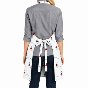 Custom Logo Cotton Chef Apron Reusable Kitchen Cooking Bib Apron <b>For</b> Chef OEM Wholesale Manufacturer From India - Product Image 4