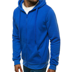 Sudadera con capucha completa para hombre, 100% algodón, duradera, personalizada, cómoda, deportiva, con cremallera frontal y logo, informal - Product Image 5