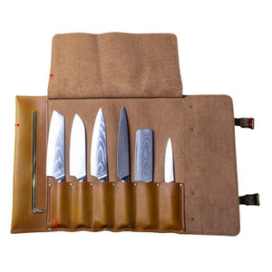 Nexgen Exports Eco-Friendly Premium Quality Handmade PU Leather Knife Set <b>Bag</b> <b>Roll</b> for Bulk Buyers at Market Price Kitchen Use - Product Image 1