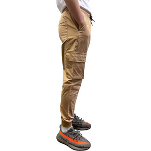 Men's Baggy Cargo Pants High Elastic Waist Casual Joggers Multiple Pockets Breathable Anti-Wrinkle Fleece High Quality Spring - Product Image 3