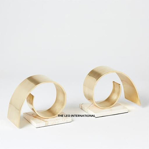 Porte-livres en aluminium moulé en forme de symbole, couleur or, pour la maison et les bureaux, nouveau support pour magazines - Product Image 2