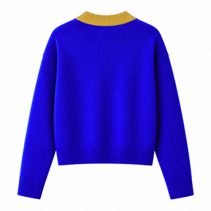 Cárdigan de la Hermandad Sigma Gamma Rho para Mujer, Suéter de Punto con Botones y Cuello en V con Escudo Bordado, Ropa Universitaria Griega - Product Image 4