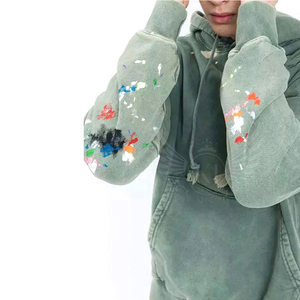 Sudadera con Capucha 100% Algodón con Lavado Ácido para Hombre, Ligera, de Secado Rápido, Personalizada con Impresión de Logotipo, Sólida, OEM, Gran Venta - Product Image 6