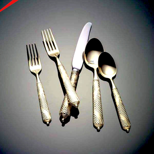 Nouvel ensemble de couverts en acier inoxydable, idéal pour offrir en cadeau et pour la collection de vaisselle personnelle dans les cuisines modernes et élégantes. - Product Image 1